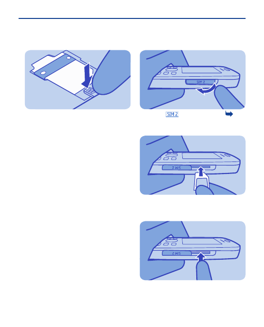Insert or remove a second SIM card Nokia 112